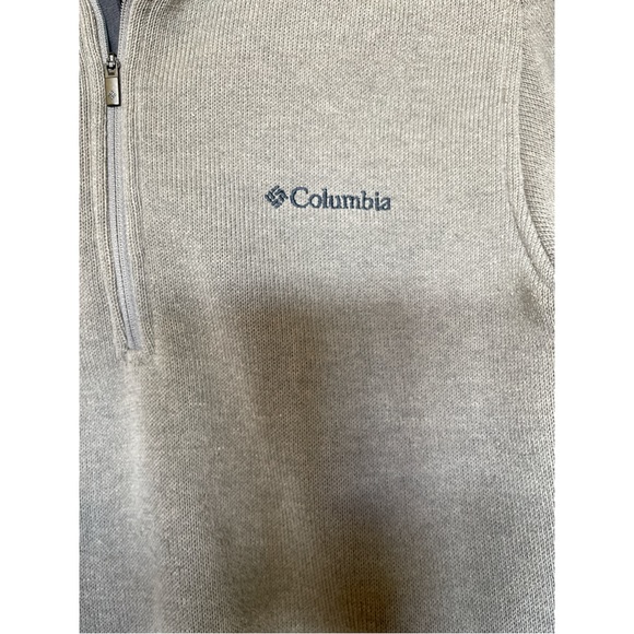 Men's Columbia 1/2 Zip Pullover Fleece Lined Sweater-Jacket Sz S Casual EUC - Picture 3 of 5